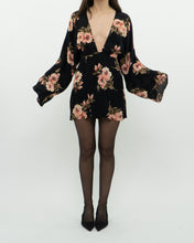 Load image into Gallery viewer, REFORMATION x black floral mini dress (XS, S)