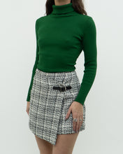 Load image into Gallery viewer, Vintage x Black, White Tweed Mini Skirt (S)