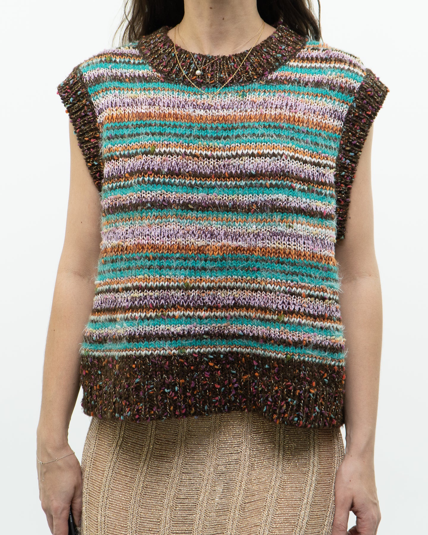 MAEVE x Shimmer Multicolour Knit Vest (One Size)