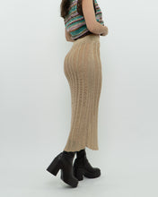 Load image into Gallery viewer, ZARA x Gold Shimmer Knit Skirt (XS-M)