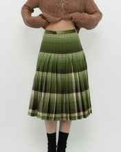 Load image into Gallery viewer, Vintage x Green Plaid Reversible Wool Midi Skirt (S)