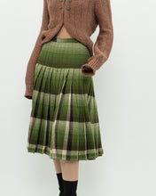 Load image into Gallery viewer, Vintage x Green Plaid Reversible Wool Midi Skirt (S)