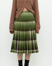 Load image into Gallery viewer, Vintage x Green Plaid Reversible Wool Midi Skirt (S)