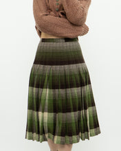 Load image into Gallery viewer, Vintage x Green Plaid Reversible Wool Midi Skirt (S)