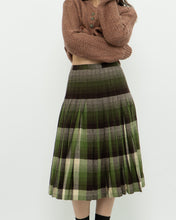 Load image into Gallery viewer, Vintage x Green Plaid Reversible Wool Midi Skirt (S)