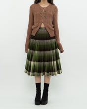 Load image into Gallery viewer, Vintage x Green Plaid Reversible Wool Midi Skirt (S)