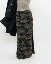 Load image into Gallery viewer, Vintage x Made in Canada x Navy, Beige Patterned Skirt (M, L)