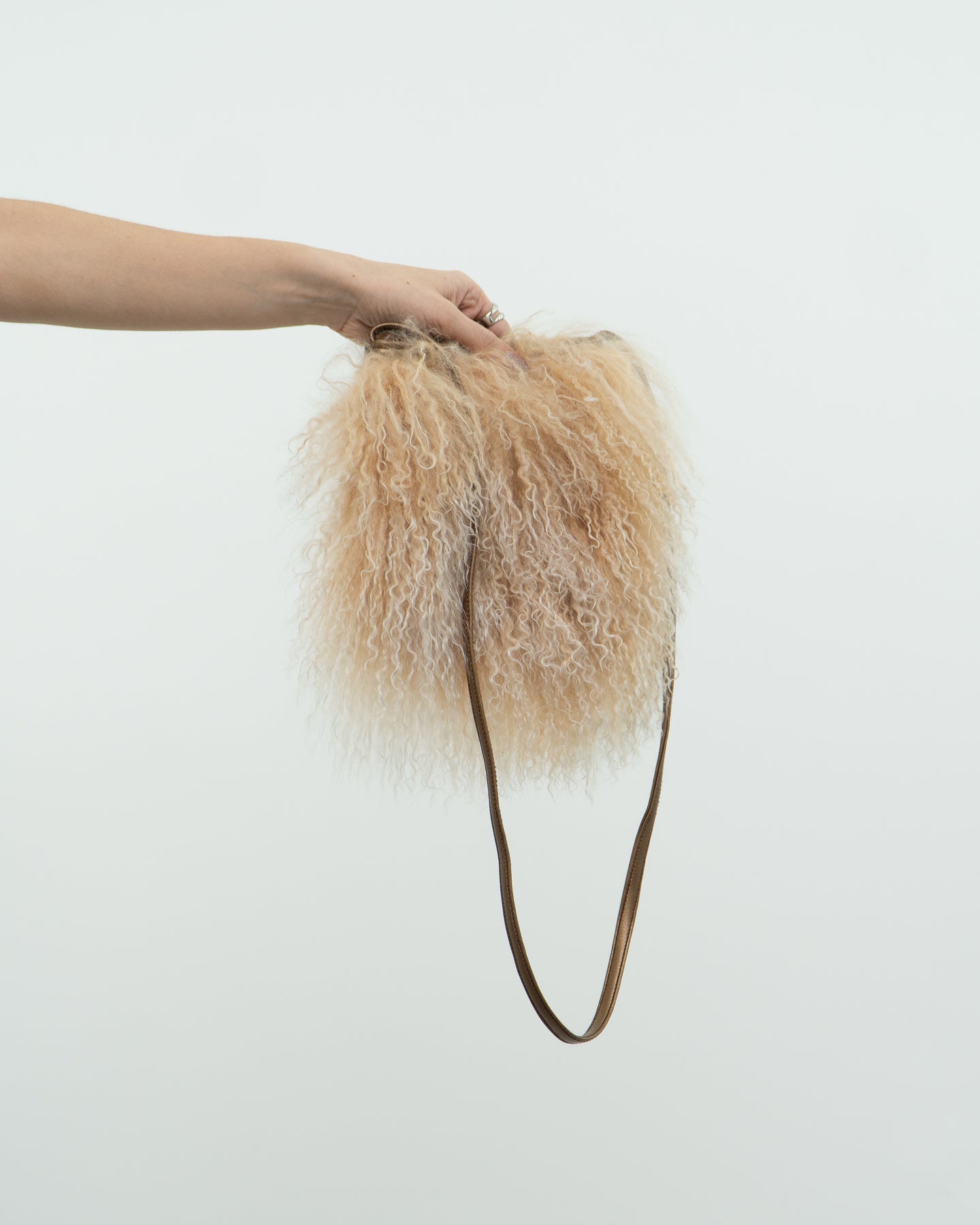 Vintage x Faux Fur Knit Purse