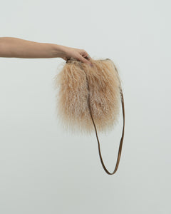 Vintage x Faux Fur Knit Purse