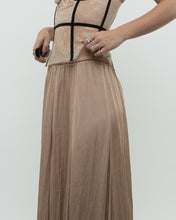 Load image into Gallery viewer, ZARA x Champagne Satin Flowy Skirt (XS, S)