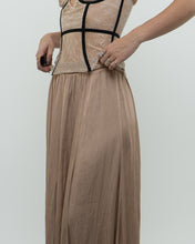 Load image into Gallery viewer, ZARA x Champagne Satin Flowy Skirt (XS, S)