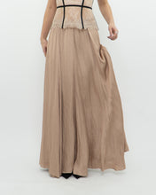 Load image into Gallery viewer, ZARA x Champagne Satin Flowy Skirt (XS, S)