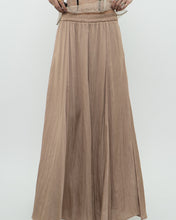 Load image into Gallery viewer, ZARA x Champagne Satin Flowy Skirt (XS, S)