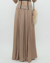 Load image into Gallery viewer, ZARA x Champagne Satin Flowy Skirt (XS, S)