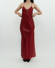 Load image into Gallery viewer, Vintage x LA VIE EN ROSE Red Satin Shimmer Dress (S)