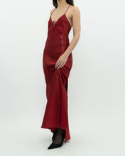 Load image into Gallery viewer, Vintage x LA VIE EN ROSE Red Satin Shimmer Dress (S)