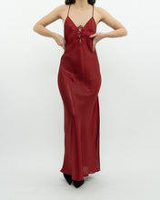 Load image into Gallery viewer, Vintage x LA VIE EN ROSE Red Satin Shimmer Dress (S)