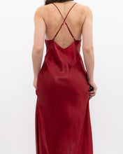 Load image into Gallery viewer, Vintage x LA VIE EN ROSE Red Satin Shimmer Dress (S)