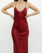 Load image into Gallery viewer, Vintage x LA VIE EN ROSE Red Satin Shimmer Dress (S)