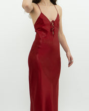 Load image into Gallery viewer, Vintage x LA VIE EN ROSE Red Satin Shimmer Dress (S)