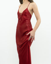 Load image into Gallery viewer, Vintage x LA VIE EN ROSE Red Satin Shimmer Dress (S)