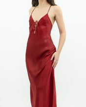 Load image into Gallery viewer, Vintage x LA VIE EN ROSE Red Satin Shimmer Dress (S)