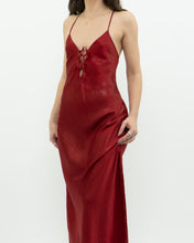 Load image into Gallery viewer, Vintage x LA VIE EN ROSE Red Satin Shimmer Dress (S)