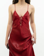 Load image into Gallery viewer, Vintage x LA VIE EN ROSE Red Satin Shimmer Dress (S)