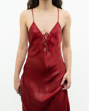 Load image into Gallery viewer, Vintage x LA VIE EN ROSE Red Satin Shimmer Dress (S)