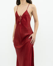 Load image into Gallery viewer, Vintage x LA VIE EN ROSE Red Satin Shimmer Dress (S)