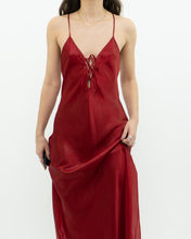 Load image into Gallery viewer, Vintage x LA VIE EN ROSE Red Satin Shimmer Dress (S)