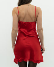 Load image into Gallery viewer, Vintage x Red Pure Silk Frilly Slip Dress (S, M)