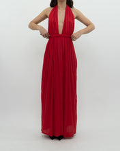 Load image into Gallery viewer, Vintage x Red Halter Low-Back Dress (XS)