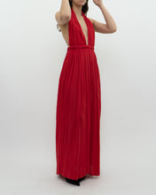 Load image into Gallery viewer, Vintage x Red Halter Low-Back Dress (XS)