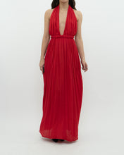 Load image into Gallery viewer, Vintage x Red Halter Low-Back Dress (XS)