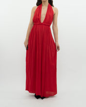 Load image into Gallery viewer, Vintage x Red Halter Low-Back Dress (XS)