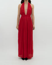 Load image into Gallery viewer, Vintage x Red Halter Low-Back Dress (XS)