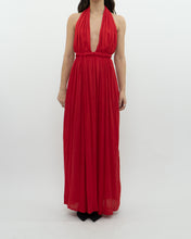 Load image into Gallery viewer, Vintage x Red Halter Low-Back Dress (XS)