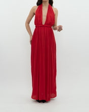 Load image into Gallery viewer, Vintage x Red Halter Low-Back Dress (XS)