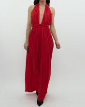 Load image into Gallery viewer, Vintage x Red Halter Low-Back Dress (XS)