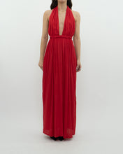 Load image into Gallery viewer, Vintage x Red Halter Low-Back Dress (XS)