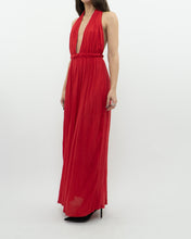 Load image into Gallery viewer, Vintage x Red Halter Low-Back Dress (XS)