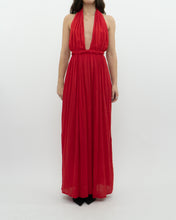 Load image into Gallery viewer, Vintage x Red Halter Low-Back Dress (XS)