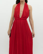 Load image into Gallery viewer, Vintage x Red Halter Low-Back Dress (XS)