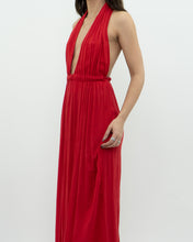 Load image into Gallery viewer, Vintage x Red Halter Low-Back Dress (XS)