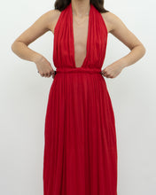 Load image into Gallery viewer, Vintage x Red Halter Low-Back Dress (XS)