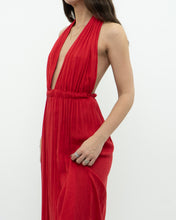 Load image into Gallery viewer, Vintage x Red Halter Low-Back Dress (XS)