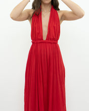 Load image into Gallery viewer, Vintage x Red Halter Low-Back Dress (XS)