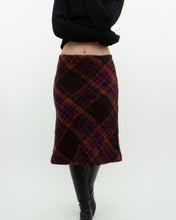 Load image into Gallery viewer, Vintage x Colourful Plaid Mohair Midi Skirt (S)