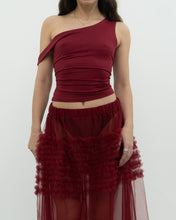 Load image into Gallery viewer, Modern x Red Off-Shoulder Fitted Top (S, M)